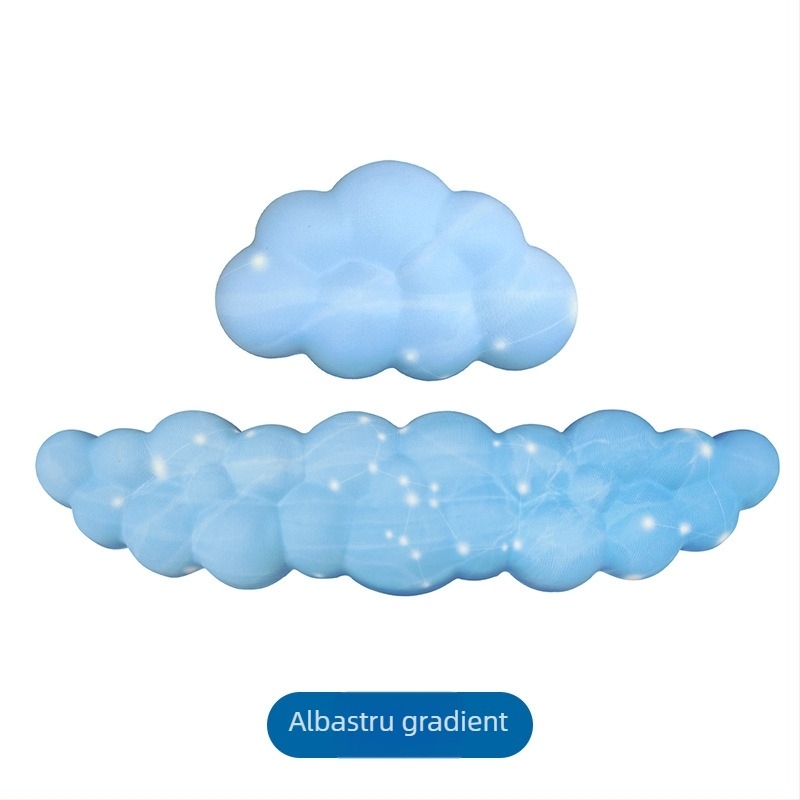 Sprijin pentru încheietura mâinii pentru birou, silicon impermeabil, model inspirat din nori, 330 g