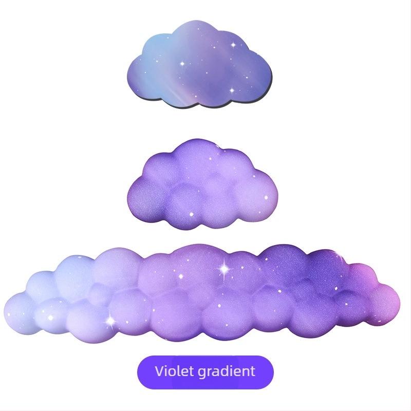 Sprijin pentru încheietura mâinii pentru birou, silicon impermeabil, model inspirat din nori, 330 g