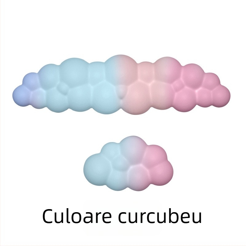 Sprijin pentru încheietura mâinii pentru birou, silicon impermeabil, model inspirat din nori, 330 g