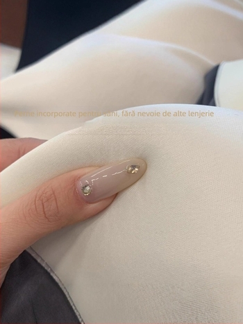 Top camisole cu cup fix, fără cusături, bretele subțiri, căptușeală plufoasă pentru confort de tip nor, model G110904