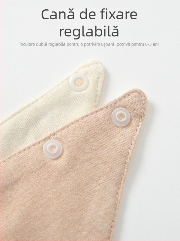 Bibs triunghi Gebornla/Song Bella, bumbac peste 95%, imprimeu cartoon, siguranță Clasa A, pentru sugari și copii 1–3 ani