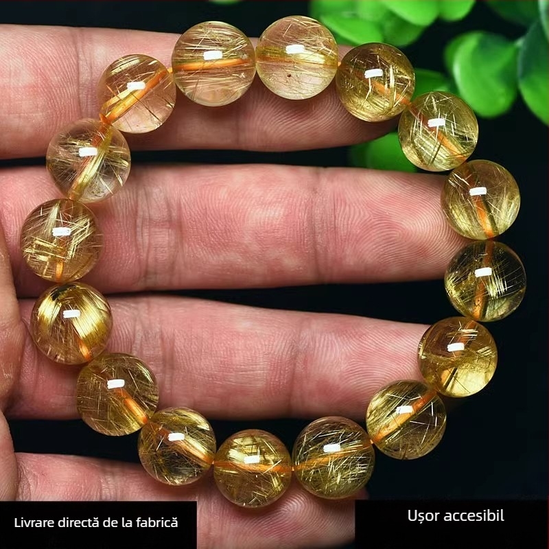 Brățară cu Crystal Păr Auriu, Stil Chinezesc, Ambalaj într-o cutie cadou, Iarna 2020