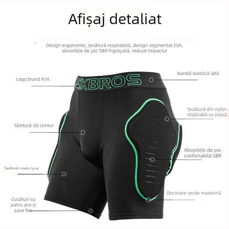 Șorțuri de protecție pentru șolduri la schi - unisex (material Nylon Brush Lycra; căptușeală Nylon mesh; umplutură 10 mm spumă)