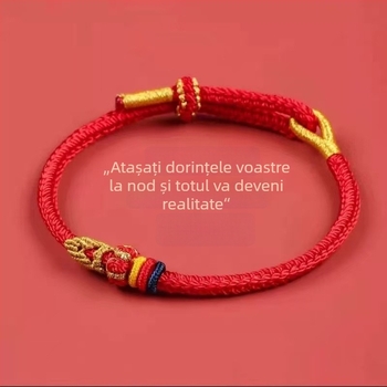 Brățară din cordon cu binecuvântare pentru examene, unisex, stil natural, țesut, primăvara 2025, ambalaj individual