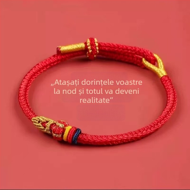 Brățară din cordon cu binecuvântare pentru examene, unisex, stil natural, țesut, primăvara 2025, ambalaj individual