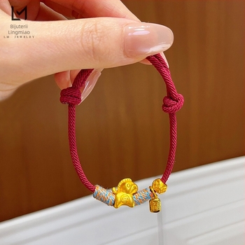 Brățară din piele — stil etnic pentru copii (Material: piele; Stil: etnic; Potrivit pentru: copii)