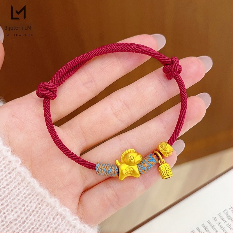 Brățară din piele — stil etnic pentru copii (Material: piele; Stil: etnic; Potrivit pentru: copii)