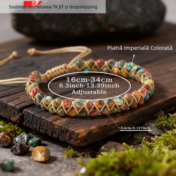 Brățară împletită din șnur, stil exotic unisex, realizată manual, Iarna 2025, origine Jinhua.