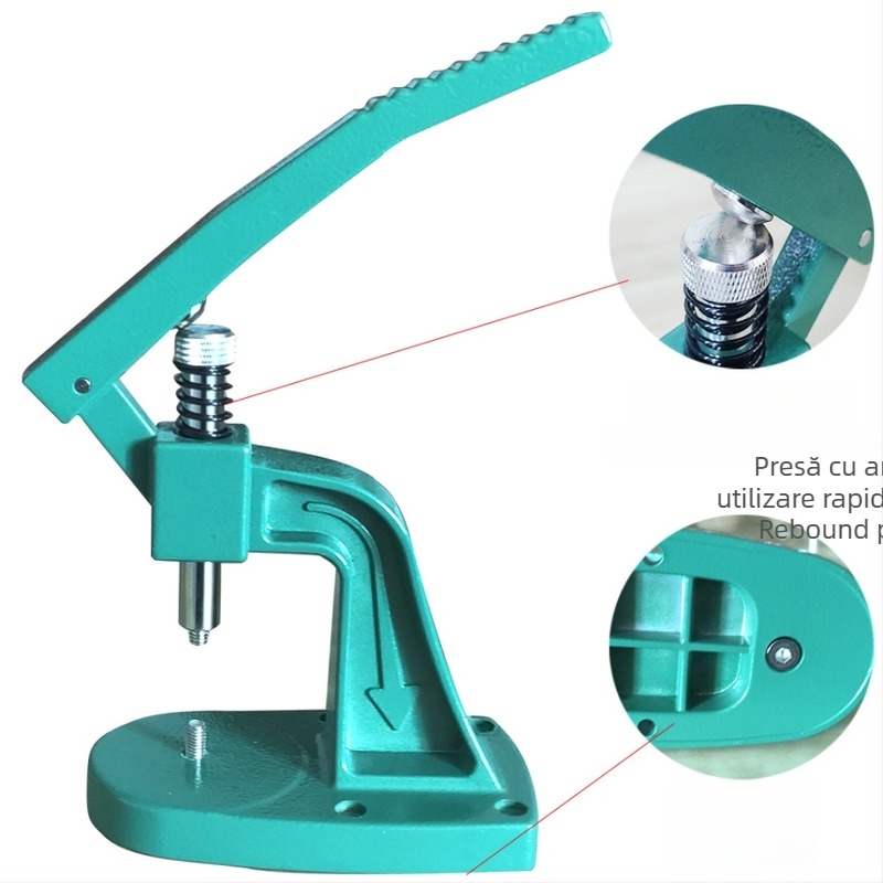 Mașină de presare pentru capacul din spate al ceasului AB-105, materiale: aliaj de aluminiu / oțel inoxidabil / plastic / cupru; set 18 buc.; destinat pentru repararea ceasurilor; Standard: Sistem Național