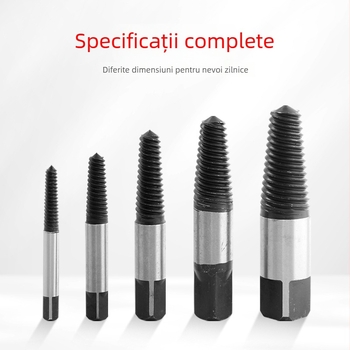 Set de extracție a șuruburilor rupte, din oțel de înaltă carbon, 8 piese, potrivit pentru 4–35 mm, utilizare casnică
