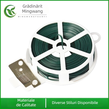 Legături de grădină pentru fixarea plantelor cățărătoare, bucle cu blocare automată din PVC și sârmă de fier, grosime 0,7–0,8 mm; potrivite pentru grădină, aparate electrice și obiecte de artizanat