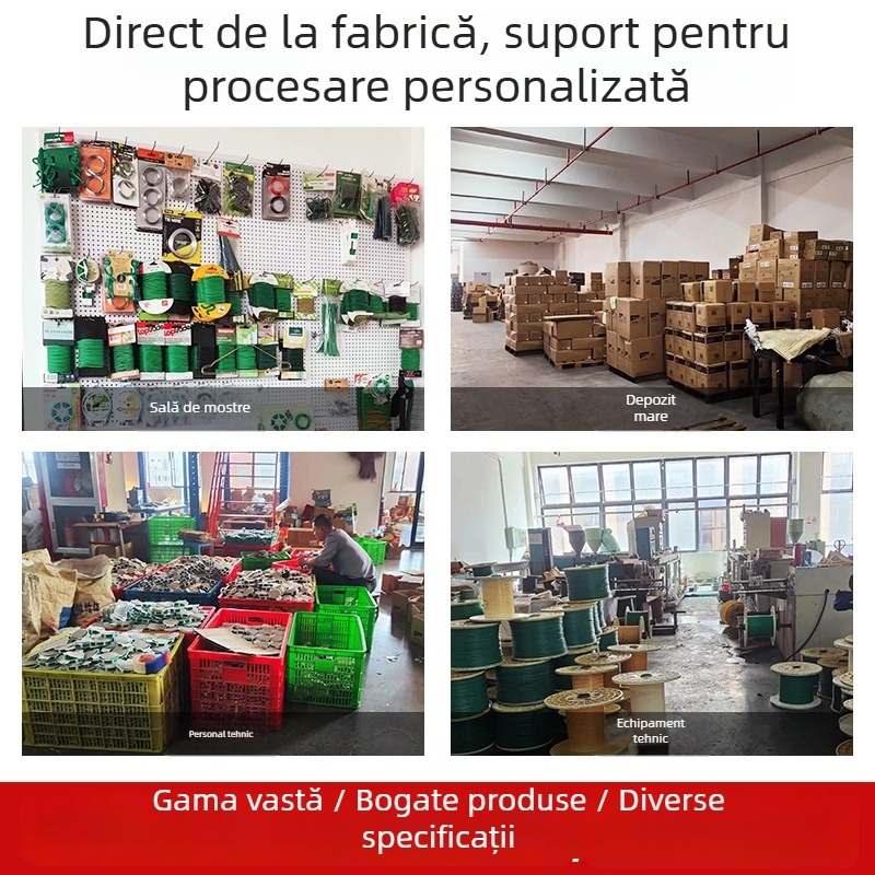 Sârmă de legat grădină personalizată, cu acoperire din plastic; ideală pentru trandafiri cățărători și alte plante, cu suport din sârmă de fier și sfoară de legare pentru amenajări peisagistice.