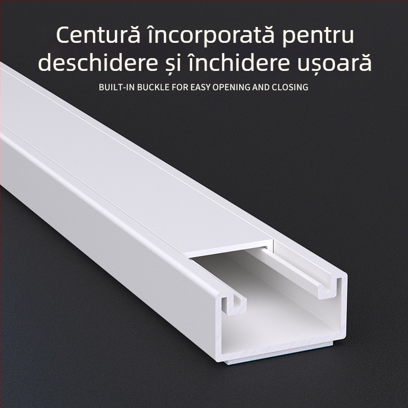 Canal PVC cablu tip pod, cu spate adeziv, marca Zuo Yougong, potrivit pentru cablare în locuințe, birouri și fabrici