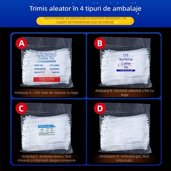 Legături auto-blocante pentru cabluri, PA66, model 3x100 ne-standard, rezistență la foc 0.97