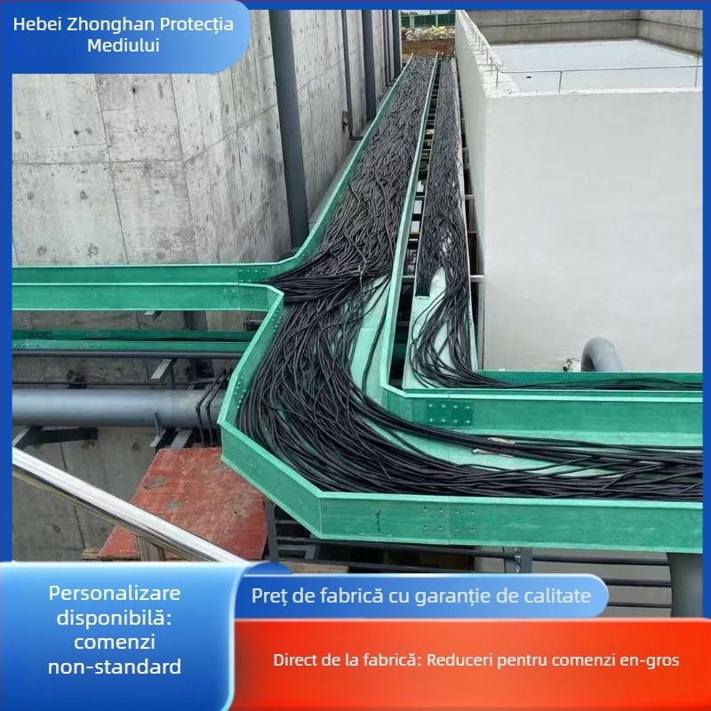 Canal FRP pentru cabluri cu canal de cablu – canal pultrudat, plastic armat cu fibre