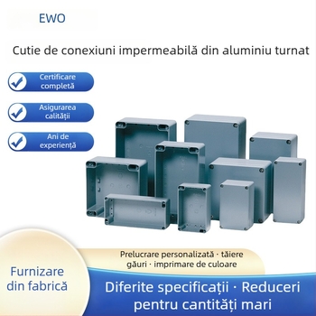 Cutie de conexiuni impermeabilă pentru exterior — Carcasă din aluminiu turnat, etanșă, pentru cabluri și alimentare; potrivită pentru plăci terminale și cutii cu buton (Brand: Ewo)