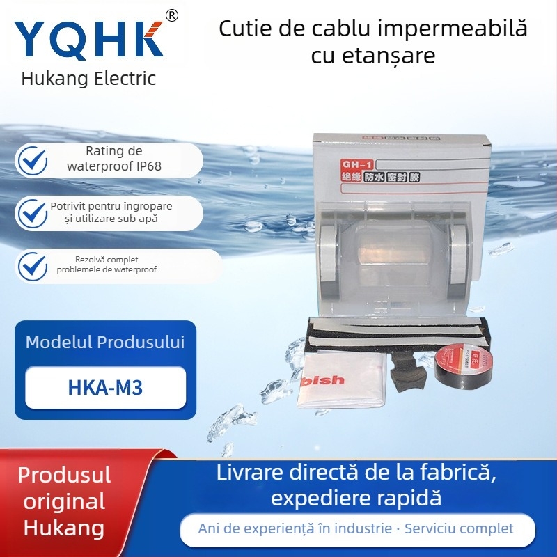 Cutie de conexiune impermeabilă cu lipire pentru cabluri HKA-M3 (Brand: YQHK; Utilizare: Cablu; Fire: nelimitat; Lungime: nelimitată)