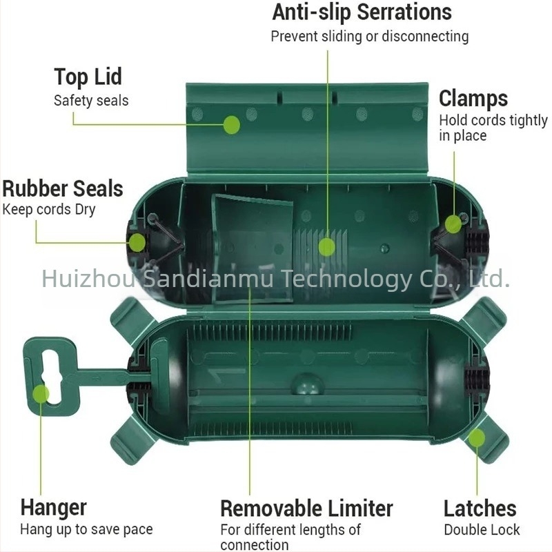 Cutie de joncțiune pentru cabluri cu capac protector în stil gheară, pentru cablare în exterior (Brand: Three Point Wood; Aplicație: cablare exterioară; Fără mărci private licențiate)