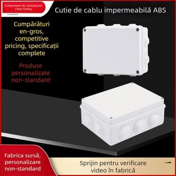 Cutie de distribuție exterioară etanșă perforată din ABS plastic — IP66, montaj cu șuruburi, serie cutii distribuție