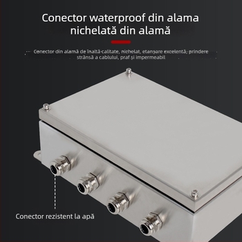 Cutie de conexiuni din oțel inoxidabil 304, IP65, exterior impermeabil, montaj pe perete