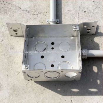 Standard American 52151 Cutie de conexiuni din metal sudat, cu suport, placă galvanizată, montaj pe perete pentru clădiri rezidențiale și comerciale