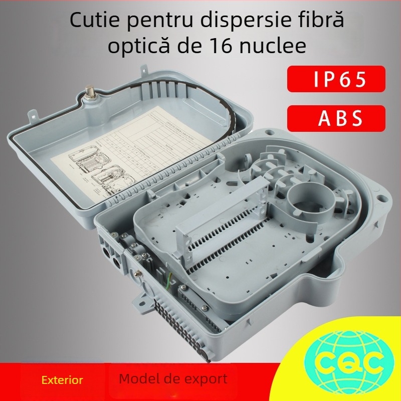 Cutie de distribuție a fibrei optice 1×16 – 16 fibre GPON/EPON, montaj exterior pe stâlp sau pe perete