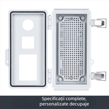 Cutie de distribuție din plastic ABS, impermeabilă, pentru exterior, cu încuietoare