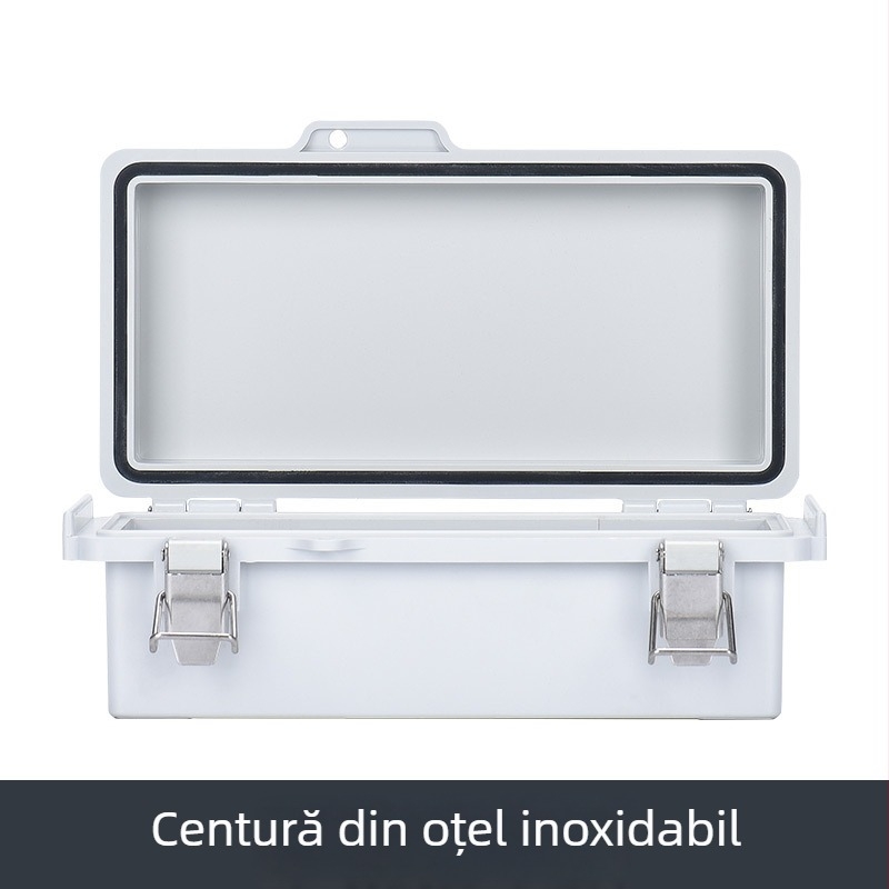 Cutie de distribuție din plastic ABS, impermeabilă, pentru exterior, cu încuietoare