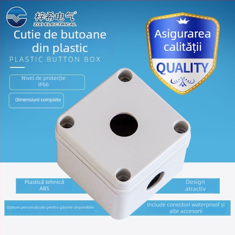 Cutie din plastic pentru butoane ZX-AGS, impermeabilă, ZIXI ELECTRICAL
