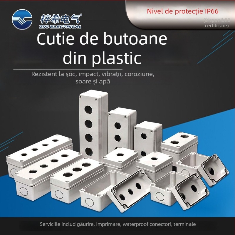 Cutie din plastic pentru butoane ZX-AGS, impermeabilă, ZIXI ELECTRICAL