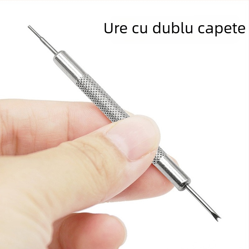 Kit de unelte pentru ceasuri: deschizător pentru carcasă, demontator curea, reglaj curea, punch pentru pini, ciocan mic — oțel inox, brand Xing wei qiang