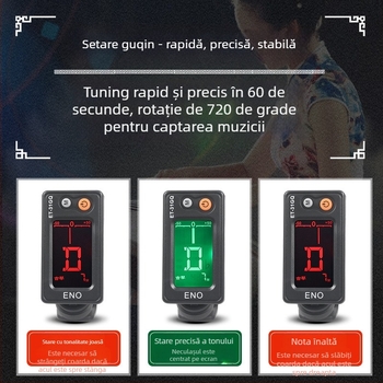 ENO ET-31GQ Guqin tuner — Tuner electronic pentru Guqin, cu metronom și capo