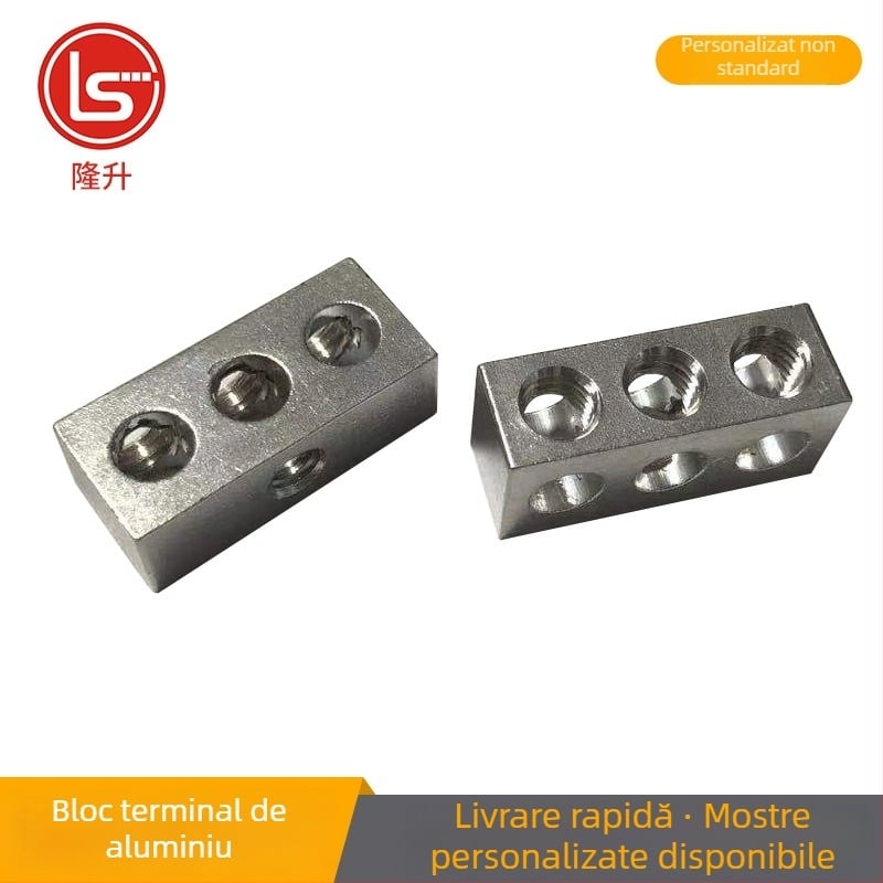 Bloc terminal din bară din cupru pentru împământare, într-un singur rând, cu terminal din aliaj de aluminiu — Uplift; Seria: detalii la cerere; Aplicație: șină de împământare și șină neutră