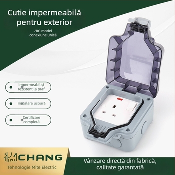 Cutie de legături impermeabilă pentru exterior, monogang, pentru conexiuni electrice