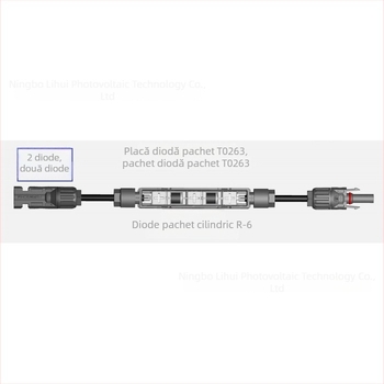 Cutie de conexiuni pentru modul fotovoltaic - flexibilă, ușoară, bandă tip stilou drept - Certificată TÜV - Brand: Lihui lh