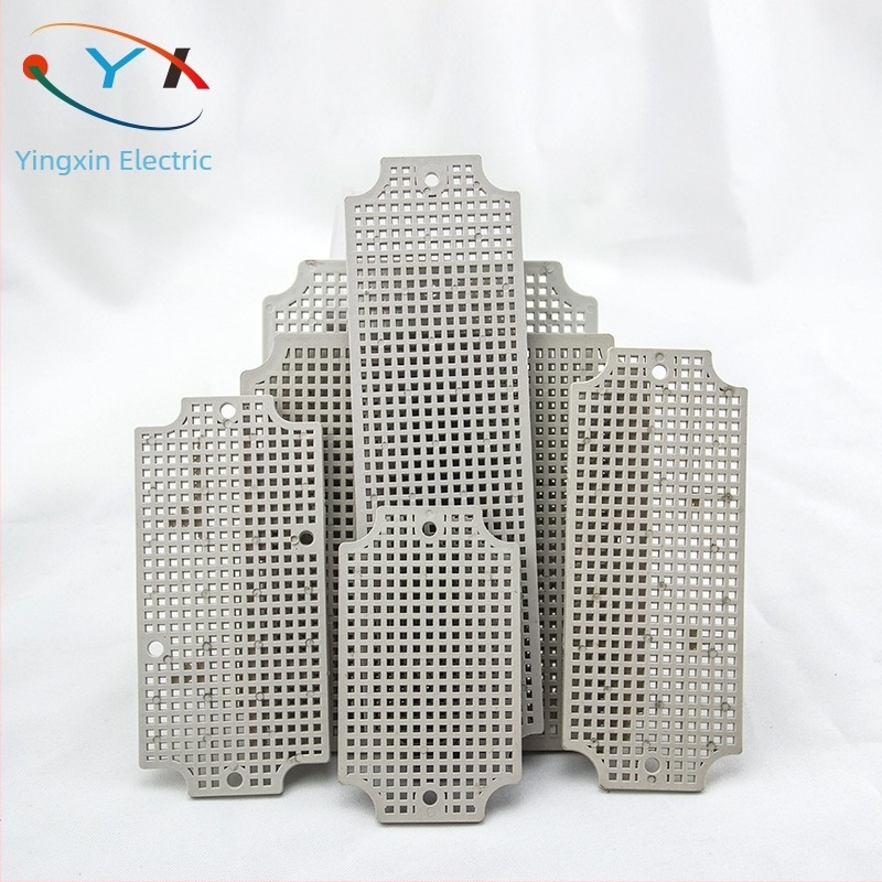 Placă inferioară impermeabilă pentru cutie de conexiuni cu accesorii din plasă, ABS plastic, pentru conexiuni de alimentare industriale