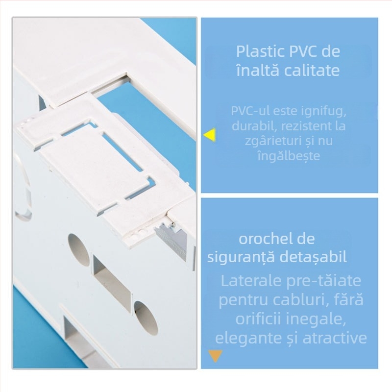 Cutie de legături tip 86, cu 3 posturi, întărită, ignifugă, universală, cutie deschisă pentru întrerupător și priză