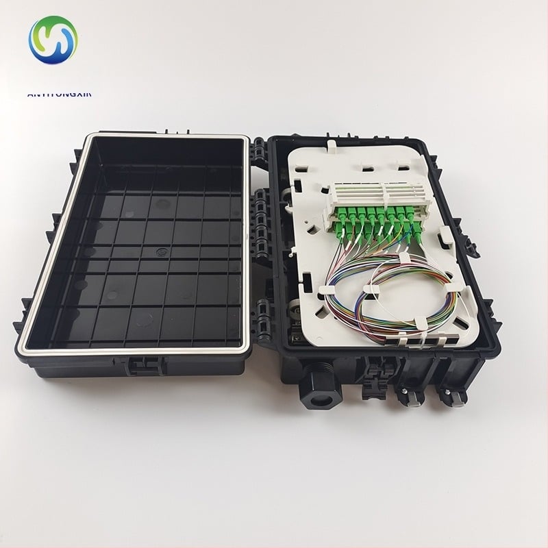 Cutie de distribuție pentru fibră optică FTTH, exterior, 16 nuclee, 1x16, ABS plastic, ambalaj neutru