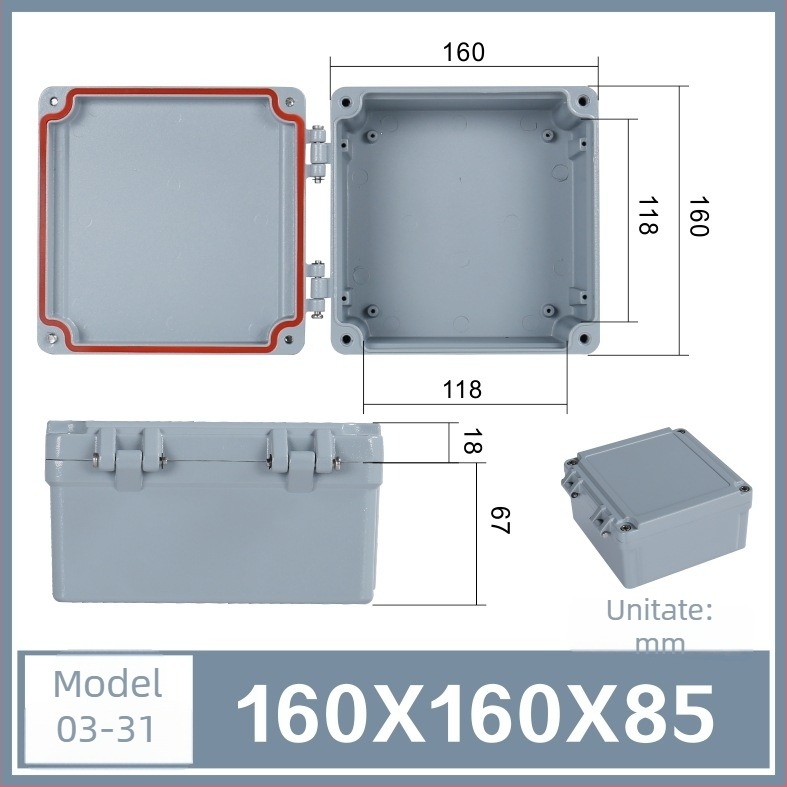 Gemini 03-31 cutie impermeabilă din aluminiu pentru distribuția cablurilor de instrumente