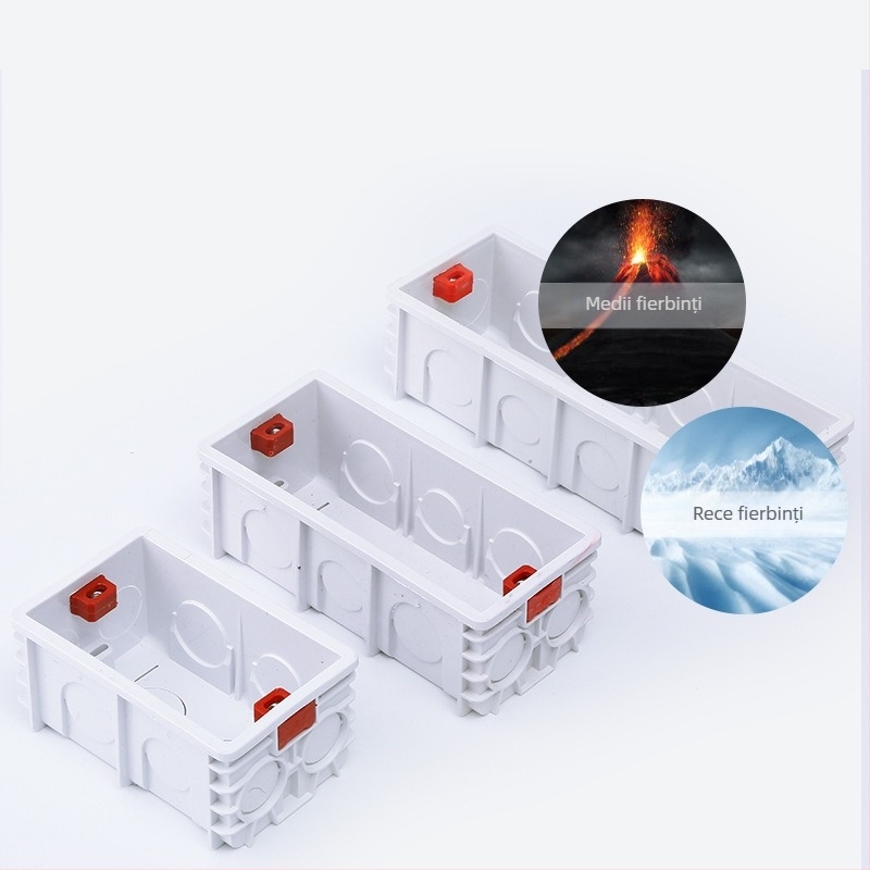 118 tip cutie ascunsă pentru întrerupător și priză casnică, bază de cutie pentru cabluri ascunse, canal pentru cabluri