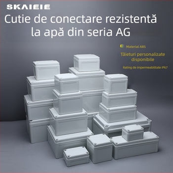 AG Cutie de conexiune impermeabilă pentru interior/exterior, din plastic, priză de încărcare și întrerupător, IP67