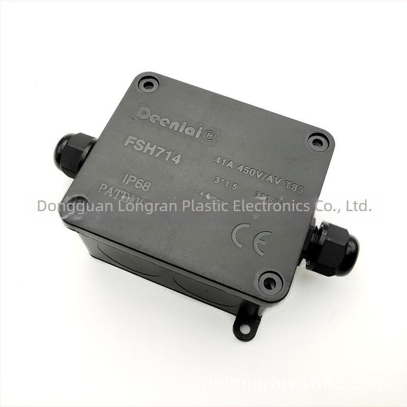 Longran cutie pentru cablu de alimentare IP68, etanșă, pentru iluminare subacvatică în exterior, potrivită pentru aparate electrocasnice mici