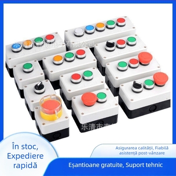 LA37 LA38 cutie de comutator cu buton, oprire de urgență, rezistentă la apă, lampă indicator