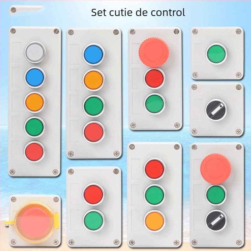 LA37 LA38 cutie de comutator cu buton, oprire de urgență, rezistentă la apă, lampă indicator