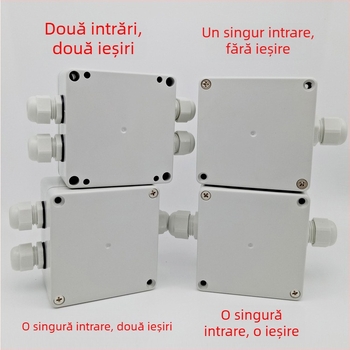 Cutie de distribuție impermeabilă pentru exterior cu terminal, 83×81×56 mm, 1 intrare și 2 ieșiri