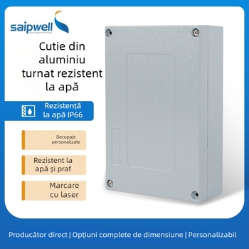 Cutie de distribuție din aluminiu turnat, rezistentă la apă, cu buton de control