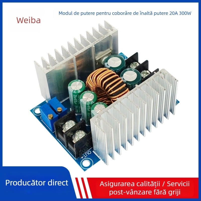 Modul driver LED: 300W, 20A curent constant, ieșire reglabilă, alimentare DC buck