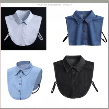 Guler fals pentru fete – Guler universal detașabil pentru cămașă (Material: lână; Grupa de vârstă: Copii; Sezon: Primăvara 2023)