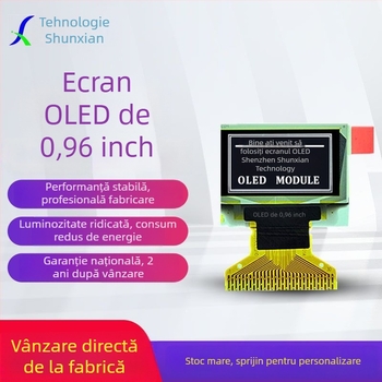 Display OLED, interfață 30 pini, suport I2C și SPI, distanța dintre pini 0,7 mm, instrument de control industrial