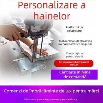 Producție personalizată tricouri – fabricație în funcție de mostră/desen, producție OEM; capacitate medie 1000 bucăți; 3 cicluri de probă